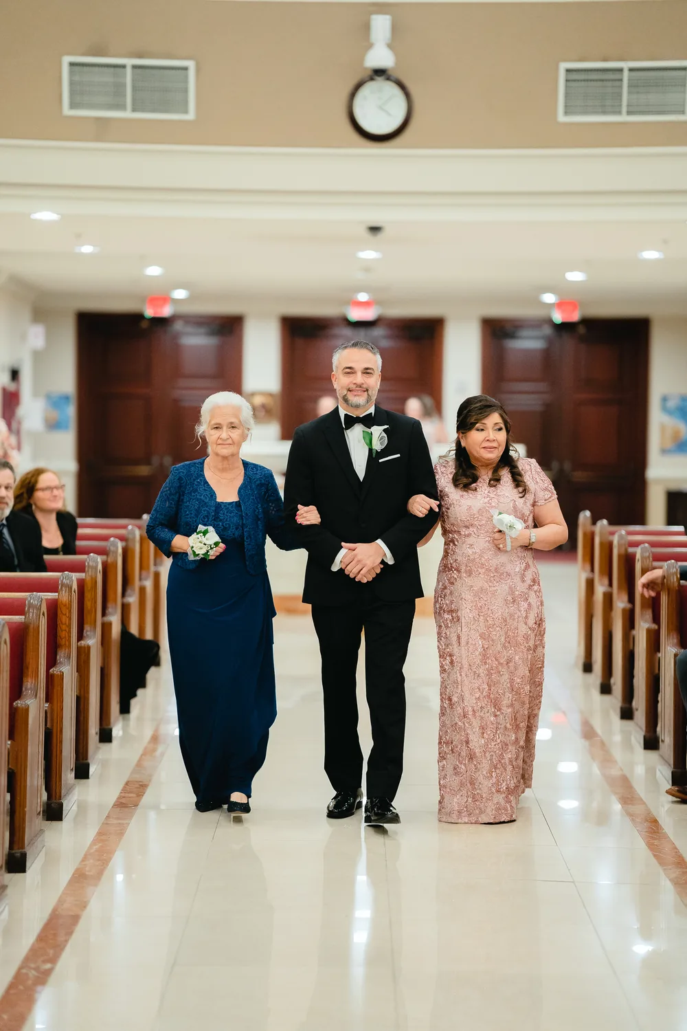 Mother-daughter walk down the aisle
